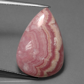 15.92克拉天然粉色菱锰矿，梨形，23.1×15.8毫米，不透明