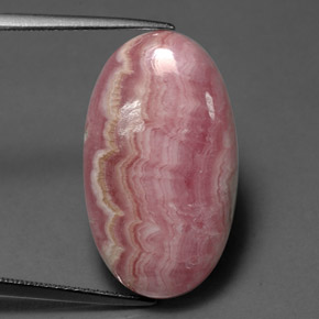 18.74克拉天然粉色菱锰矿，椭圆形切割，23.6×13.7毫米，不透明