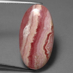 19.39克拉天然粉色菱锰矿，椭圆形切割，26.2×14.1毫米，不透明