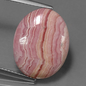 9.95克拉天然多色菱锰矿，椭圆形切割，17.5×13.9毫米，不透明