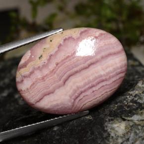 20.56克拉天然多色菱锰矿，椭圆形切割，22.7×16.6毫米，不透明