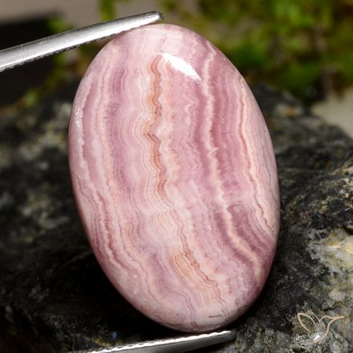 24.58ct 天然 彩色 菱锰矿, 椭圆形, 不透明
