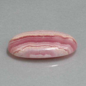 18.47克拉天然粉色菱锰矿，椭圆形切割，24.4×13.3毫米，不透明