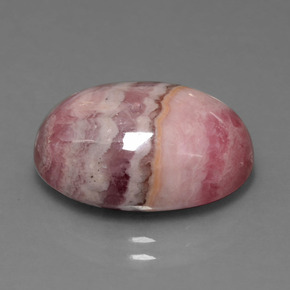 16.68克拉天然多色菱锰矿，椭圆形切割，18×13毫米，不透明