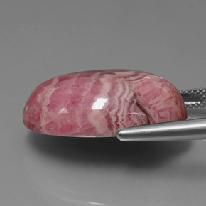 32.83克拉天然多色菱锰矿，椭圆形切割，24×17毫米，不透明