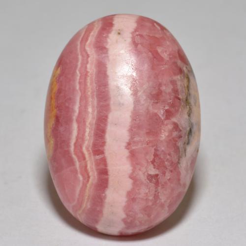 35.96克拉天然多色菱锰矿，椭圆形切割，25.3×17.9毫米，不透明