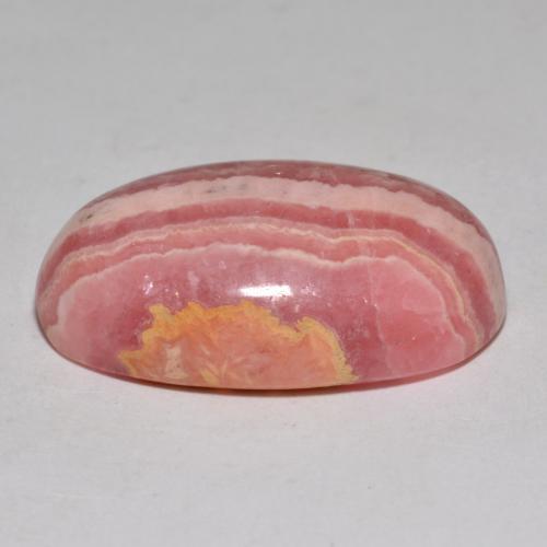 35.96克拉天然多色菱锰矿，椭圆形切割，25.3×17.9毫米，不透明