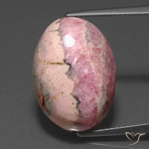 18.15ct 天然 彩色 菱锰矿, 椭圆形, 不透明
