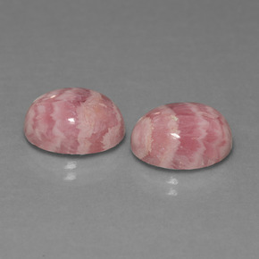 天然多色菱锰矿，椭圆形切割，12.1×10.1毫米，不透明