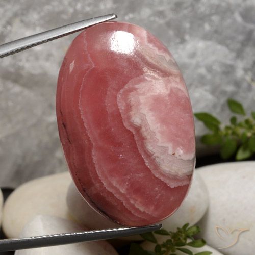 42.31ct 天然 彩色 菱锰矿, 椭圆形, 半透明