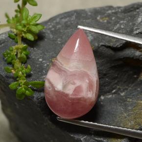 8.69克拉天然多色菱锰矿，梨形，17×10.2毫米，半透明