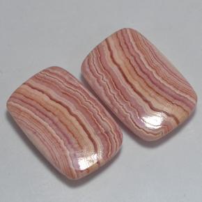 27.09天然多色菱锰矿，垫形剪裁，19.5×12.9毫米，不透明