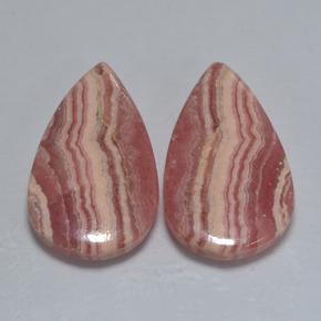 30.41天然多色菱锰矿，梨形，22.2×13.7毫米，半透明