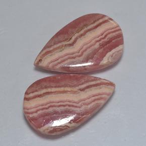 30.41天然多色菱锰矿，梨形，22.2×13.7毫米，半透明