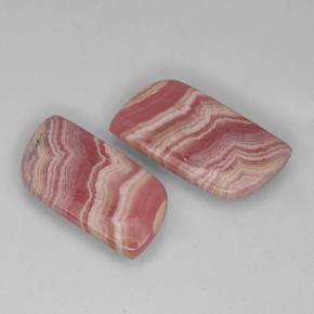 22.66天然多色菱锰矿，异形，19.5×10.8毫米，半透明