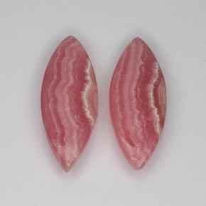 9.95天然多色菱锰矿，马眼形，20.3×7.7毫米，半透明