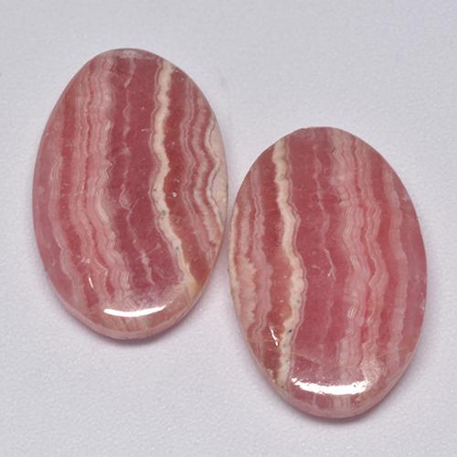20.55天然粉色菱锰矿，椭圆形切割，18.5×11.9毫米，半透明
