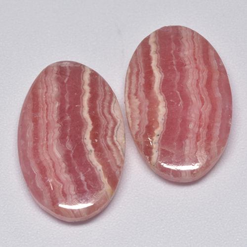 20.55天然粉色菱锰矿，椭圆形切割，18.5×11.9毫米，半透明