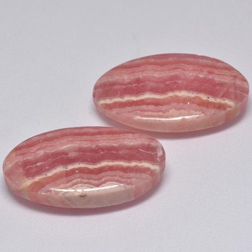 20.55天然粉色菱锰矿，椭圆形切割，18.5×11.9毫米，半透明