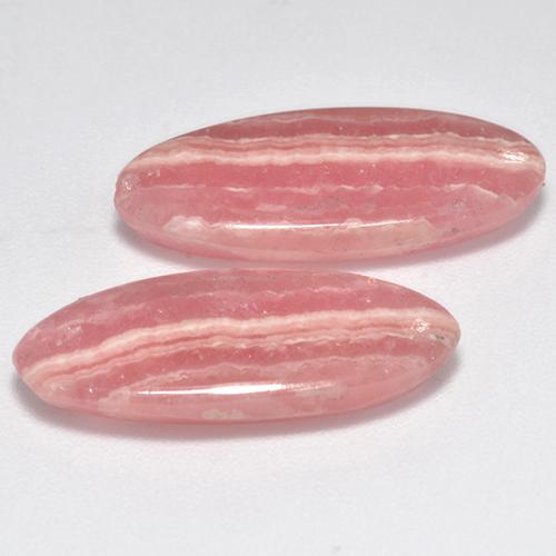 5.99天然粉色菱锰矿，椭圆形切割，19.1×8.4毫米，半透明