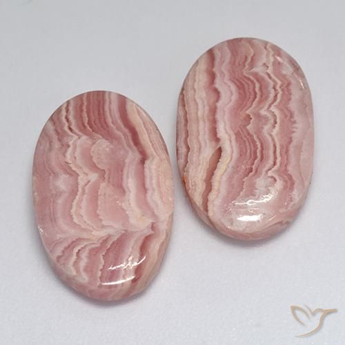 18.48天然多色菱锰矿，椭圆形切割，17×10.7毫米，半透明