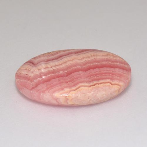 9.46克拉天然粉色菱锰矿，椭圆形切割，18.4×12毫米，半透明