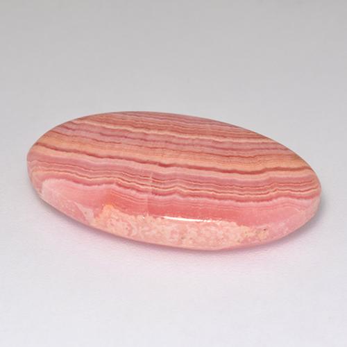 12.12克拉天然粉色菱锰矿，椭圆形切割，23×13.2毫米，半透明