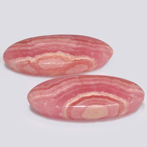 18.99天然多色菱锰矿，椭圆形切割，20.7×11.3毫米，半透明