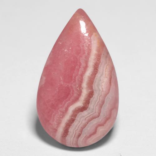 8.11克拉天然多色菱锰矿，梨形，17.8×10.6毫米，半透明