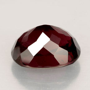 6.97克拉天然红色紫牙乌石榴石，椭圆形切割，12.1×9.4毫米，VS