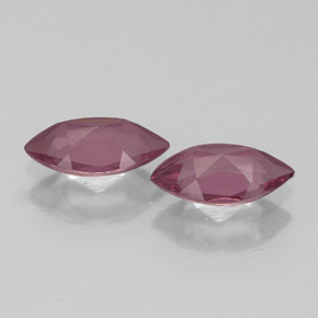 克拉天然红榴石石榴石，榄尖形，VS