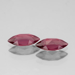 克拉天然红榴石石榴石，榄尖形，VS