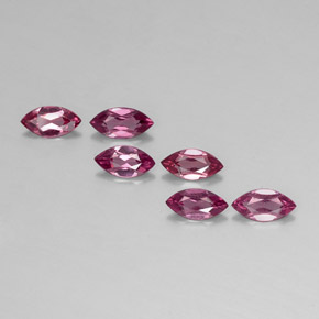 天然紫罗兰色紫牙乌石榴石，马眼形，7×3.5毫米，VVS-VS