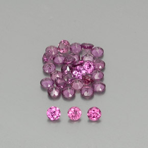 克拉天然红榴石石榴石，圆形切割，VS