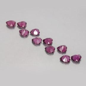 2.62天然紫色紫牙乌石榴石，心形，4×3.8毫米，VVS-VS