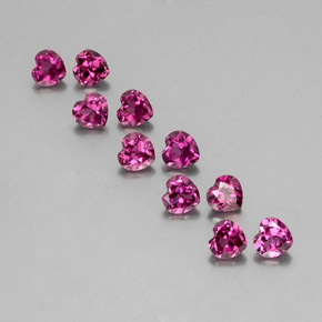 2.84天然紫色紫牙乌石榴石，心形，4×3.8毫米，VVS-VS