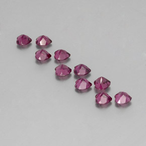 2.84天然紫色紫牙乌石榴石，心形，4×3.8毫米，VVS-VS
