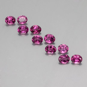 3.98天然紫色紫牙乌石榴石，椭圆形切割，4.9×4毫米，VS