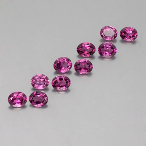 3.98天然紫色紫牙乌石榴石，椭圆形切割，4.9×4毫米，VS