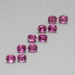 3.97天然红色紫牙乌石榴石，椭圆形切割，5×4.1毫米，VS