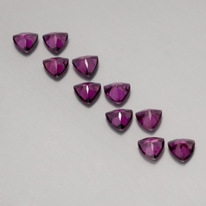 天然红色紫牙乌石榴石，三角形，5.1×5毫米，VVS-VS
