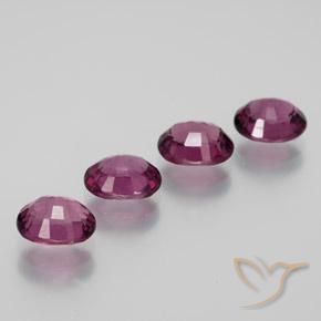 3.87天然紫色紫牙乌石榴石，椭圆形切割，6.4×5.4毫米，VVS-VS