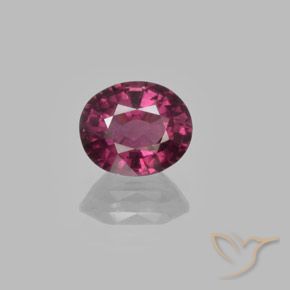 1.45ct 天然 树莓红 红榴石石榴石, 椭圆形, VS