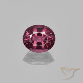 1.37ct 天然 深紫色 红榴石石榴石, 椭圆形, VS