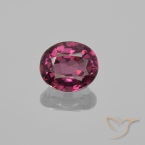 1.37ct 天然 中深紫色 红榴石石榴石, 椭圆形, VS
