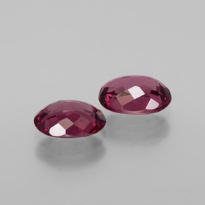 克拉天然红榴石石榴石，椭圆形切割，VS