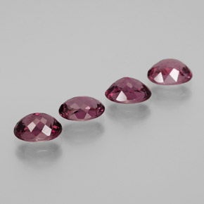 克拉天然红榴石石榴石，椭圆形切割，VS