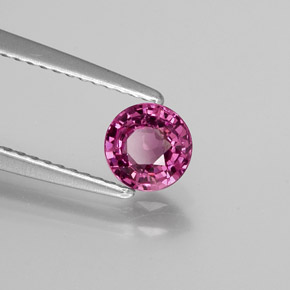 0.68克拉天然红榴石石榴石，圆形切割，VVS-VS