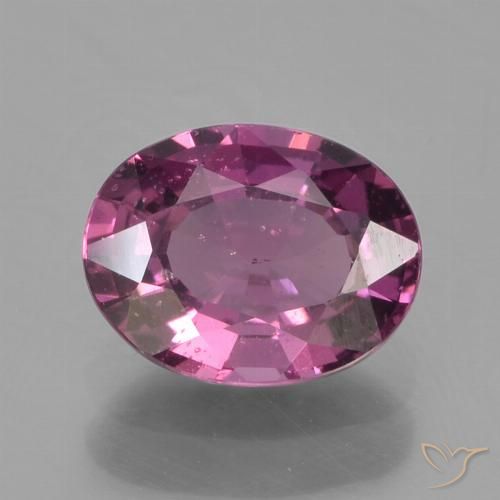 1.18ct 天然 树莓红色 红榴石石榴石, 椭圆形, VS