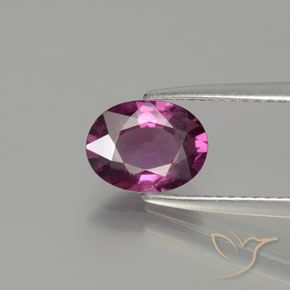 1.65ct 天然 深紫色 红榴石石榴石, 椭圆形, VS